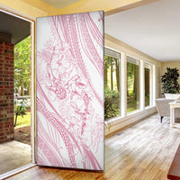 Sharks Couple Dreamy Polynesians Floral Sea Door Cover Pink - Polynesian Pride