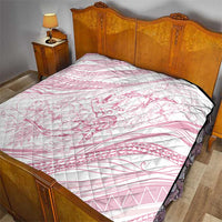Sharks Couple Dreamy Polynesians Floral Sea Quilt Pink LT7 - Polynesian Pride