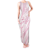 Sharks Couple Dreamy Polynesians Floral Sea Tank Maxi Dress Pink LT7 Women Pink - Polynesian Pride