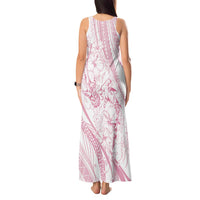 Sharks Couple Dreamy Polynesians Floral Sea Tank Maxi Dress Pink LT7 - Polynesian Pride