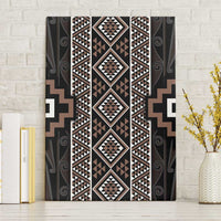 Classic Tukutuku Pattern Aotearoa Canvas Wall Art Niho Taniwha and Puhoro Motifs