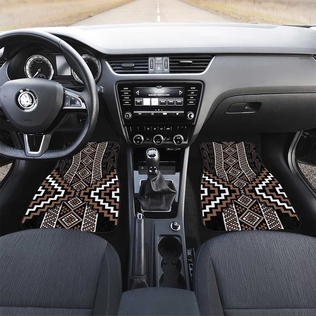 Classic Tukutuku Pattern Aotearoa Car Mats Niho Taniwha and Puhoro Motifs