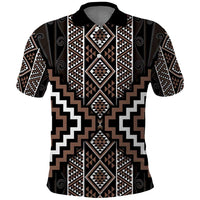 Classic Tukutuku Pattern Aotearoa Polo Shirt Niho Taniwha and Puhoro Motifs