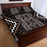 Classic Tukutuku Pattern Aotearoa Quilt Bed Set Niho Taniwha and Puhoro Motifs