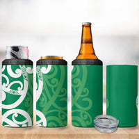Pounamu Green Maori 4 in 1 Can Cooler Tumbler Koru Kowhaiwhai LT7 - Polynesian Pride