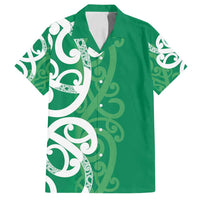 Pounamu Green Maori Family Matching Summer Maxi Dress and Hawaiian Shirt Koru Kowhaiwhai - Polynesian Pride