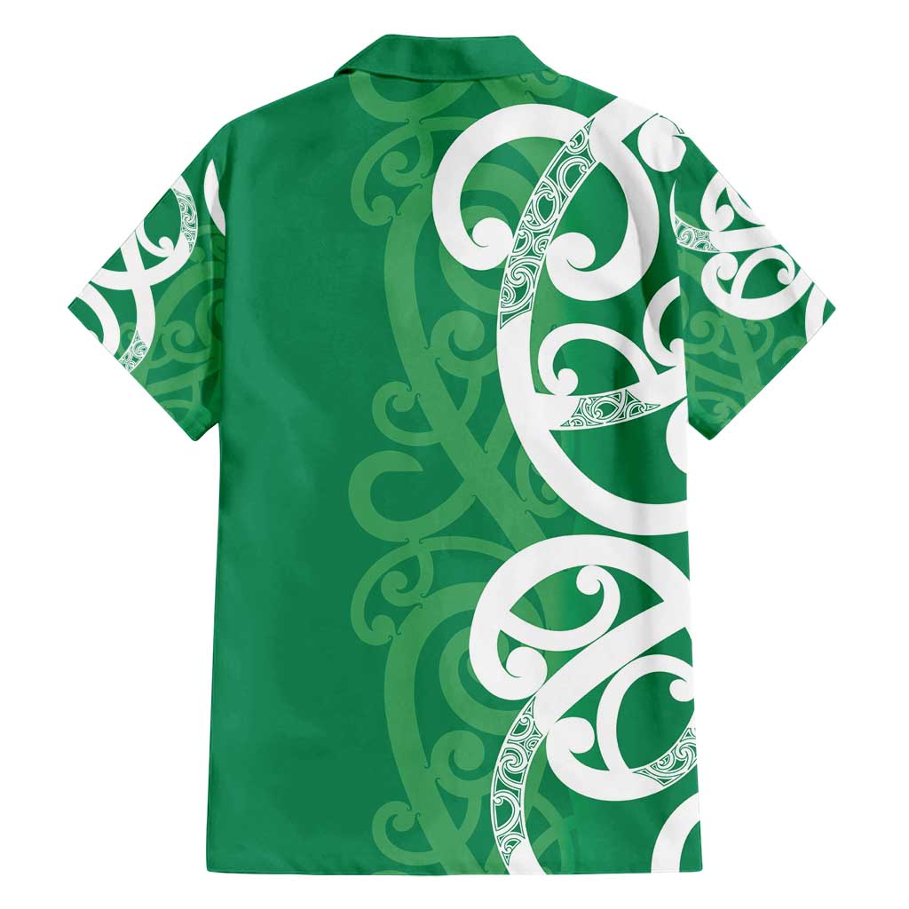 Pounamu Green Maori Family Matching Summer Maxi Dress and Hawaiian Shirt Koru Kowhaiwhai - Polynesian Pride