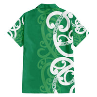 Pounamu Green Maori Family Matching Summer Maxi Dress and Hawaiian Shirt Koru Kowhaiwhai - Polynesian Pride