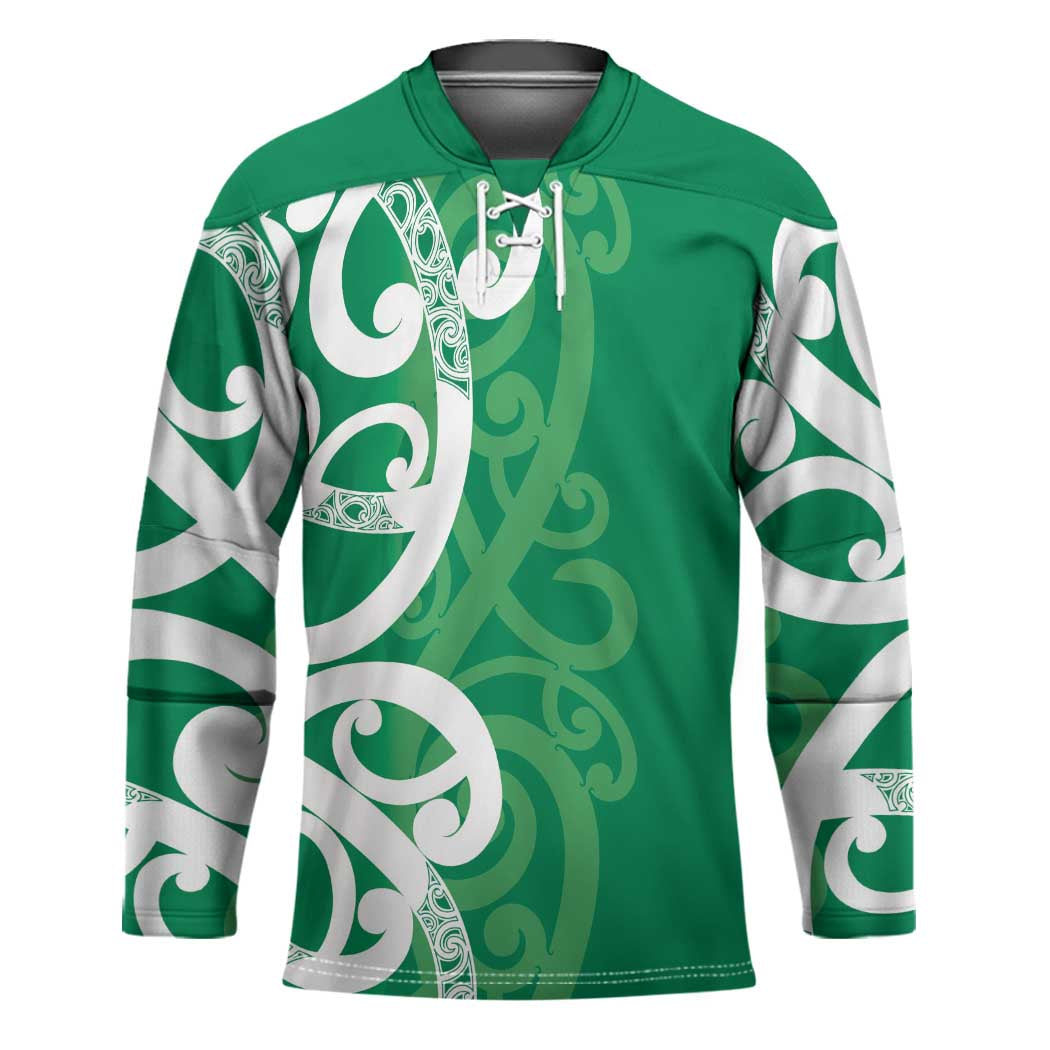 Pounamu Green Maori Hockey Jersey Koru Kowhaiwhai LT7 Unisex Green - Polynesian Pride
