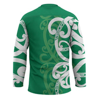 Pounamu Green Maori Hockey Jersey Koru Kowhaiwhai LT7 - Polynesian Pride