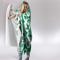 Pounamu Green Maori Hooded Blanket Koru Kowhaiwhai - Polynesian Pride