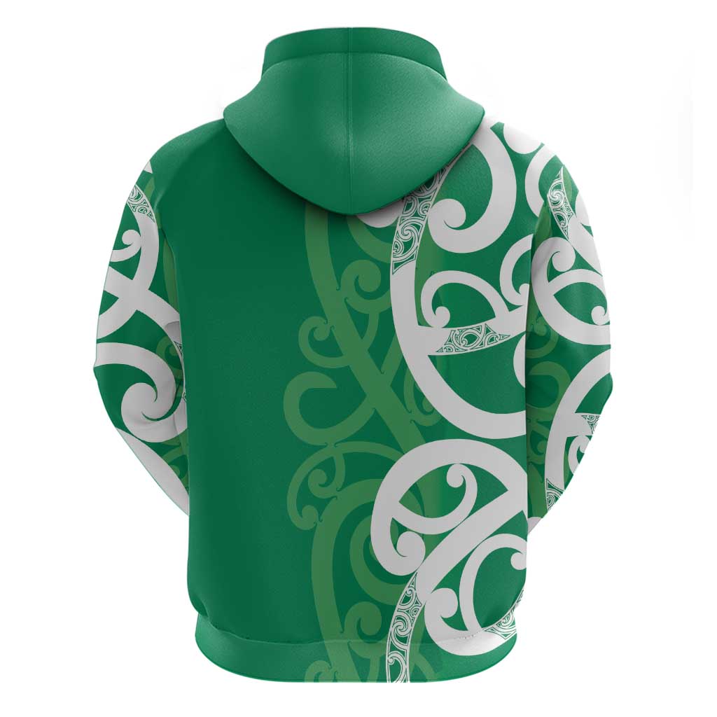 Pounamu Green Maori Hoodie Koru Kowhaiwhai LT7 - Polynesian Pride