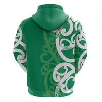 Pounamu Green Maori Hoodie Koru Kowhaiwhai LT7 - Polynesian Pride