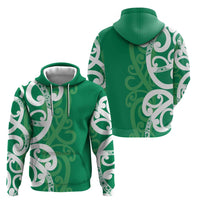 Pounamu Green Maori Hoodie Koru Kowhaiwhai LT7 - Polynesian Pride
