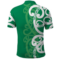 Pounamu Green Maori Polo Shirt Koru Kowhaiwhai LT7 - Polynesian Pride