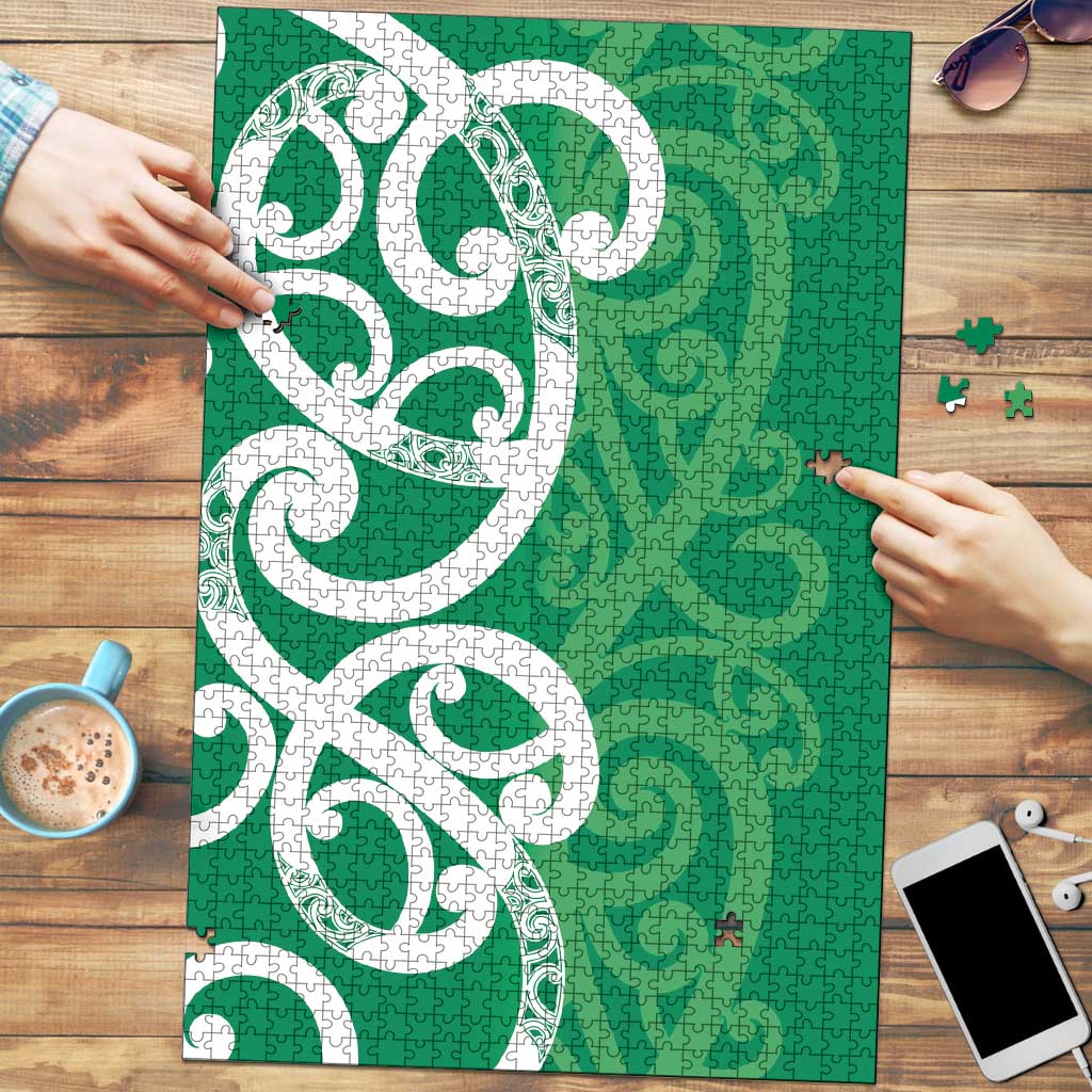Pounamu Green Maori Puzzle Koru Kowhaiwhai - Polynesian Pride