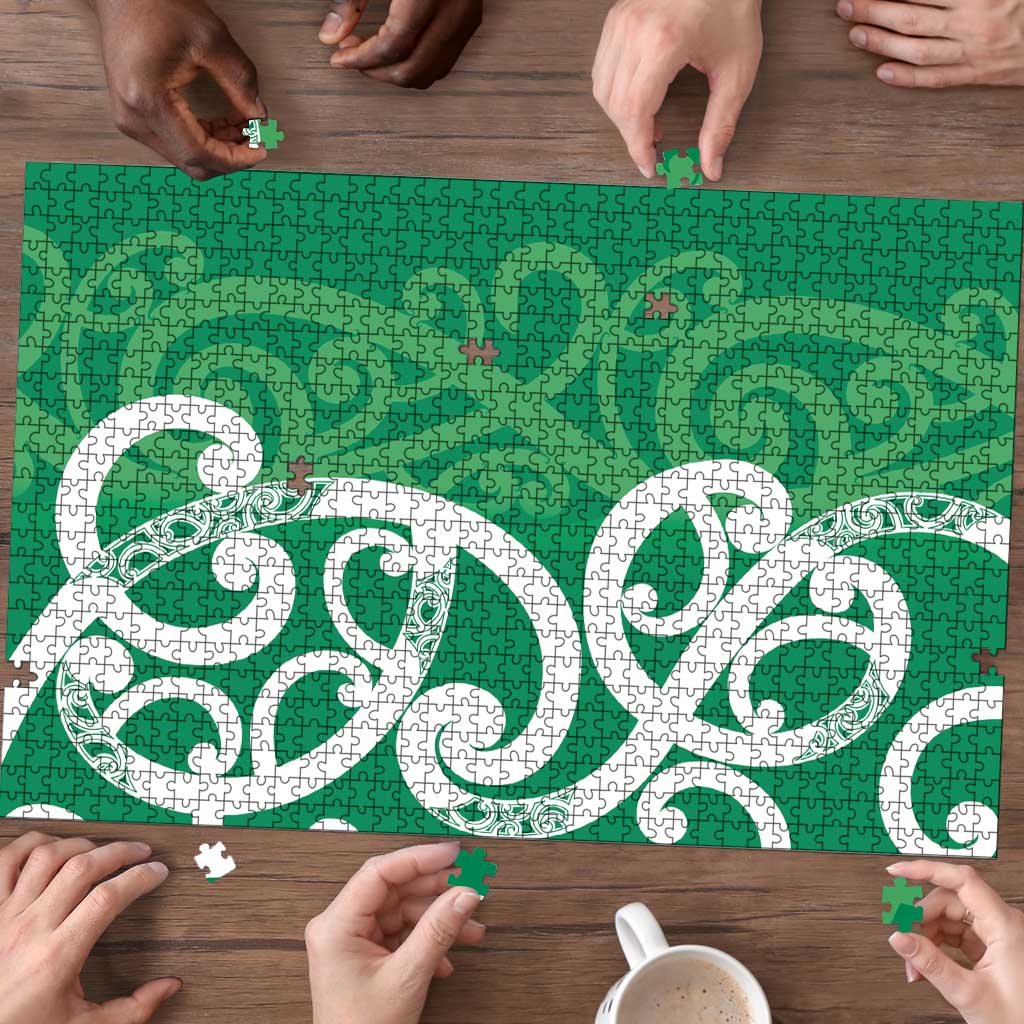 Pounamu Green Maori Puzzle Koru Kowhaiwhai - Polynesian Pride