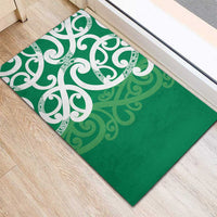 Pounamu Green Maori Rubber Doormat Koru Kowhaiwhai - Polynesian Pride