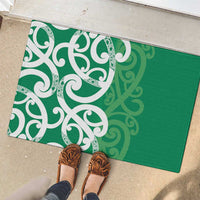 Pounamu Green Maori Rubber Doormat Koru Kowhaiwhai - Polynesian Pride