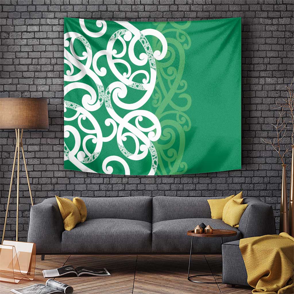Pounamu Green Maori Tapestry Koru Kowhaiwhai - Polynesian Pride