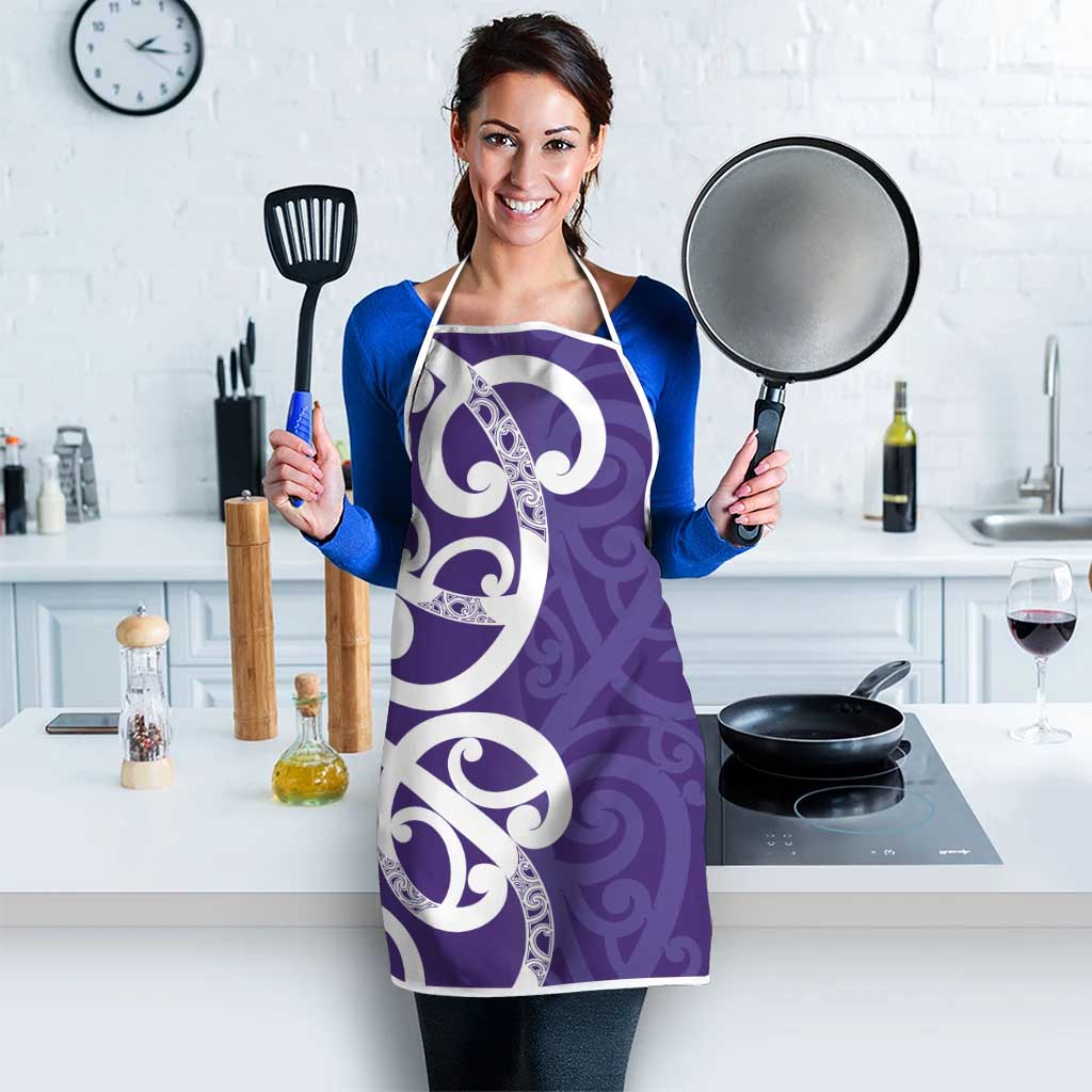 Violet Green Maori Apron Koru Kowhaiwhai - Polynesian Pride