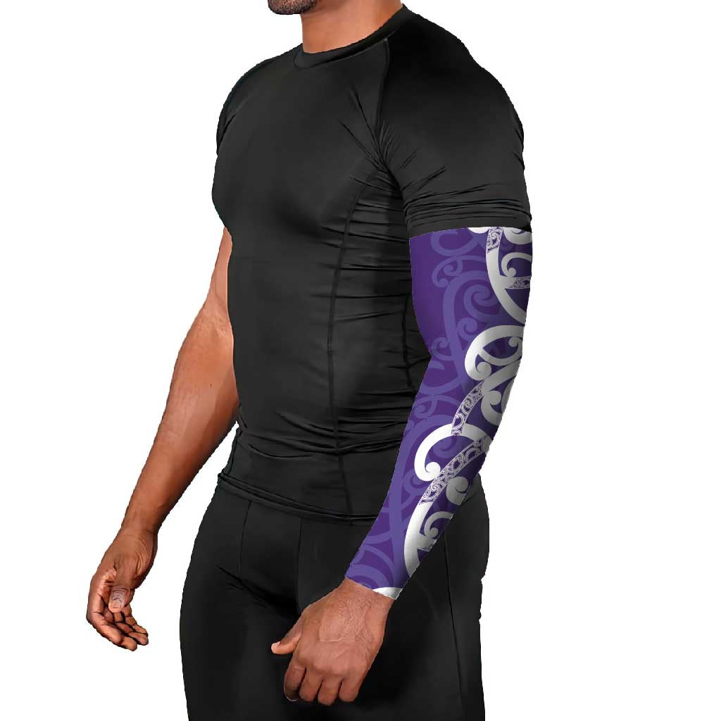 Violet Green Maori Arm Sleeves Koru Kowhaiwhai - Polynesian Pride