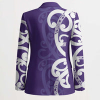 Violet Green Maori Blazer Koru Kowhaiwhai - Polynesian Pride