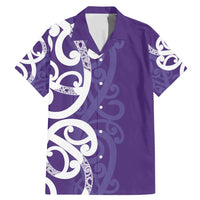 Violet Green Maori Family Matching Mermaid Dress and Hawaiian Shirt Koru Kowhaiwhai - Polynesian Pride