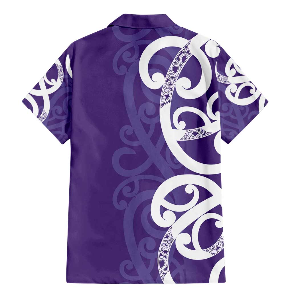 Violet Green Maori Family Matching Mermaid Dress and Hawaiian Shirt Koru Kowhaiwhai - Polynesian Pride