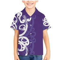 Violet Green Maori Family Matching Mermaid Dress and Hawaiian Shirt Koru Kowhaiwhai - Polynesian Pride