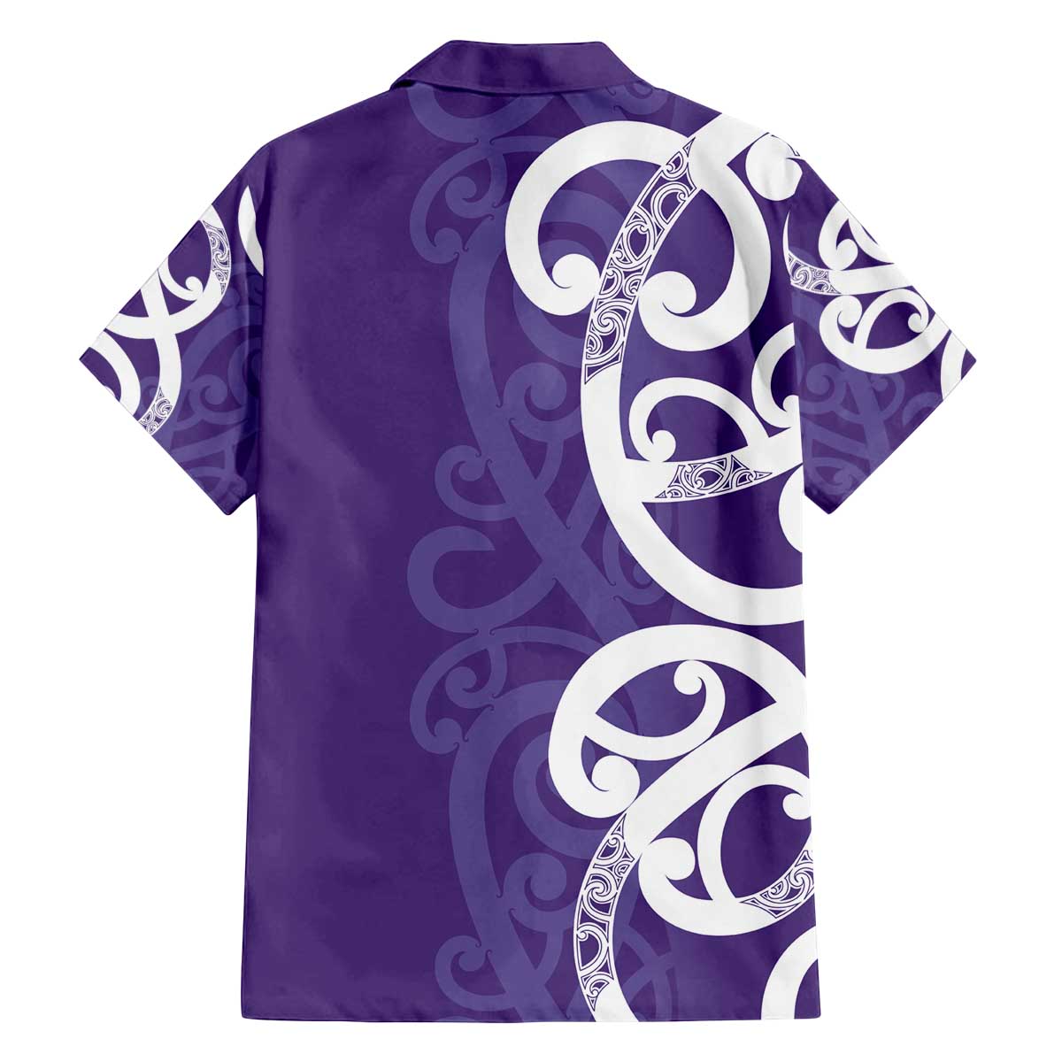 Violet Green Maori Family Matching Off The Shoulder Long Sleeve Dress and Hawaiian Shirt Koru Kowhaiwhai - Polynesian Pride