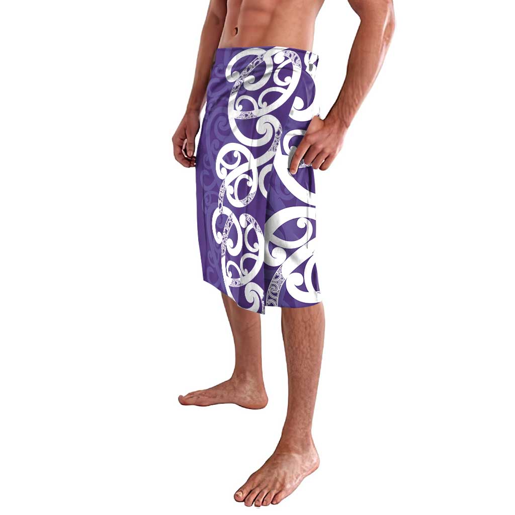 Violet Green Maori Lavalava Koru Kowhaiwhai - Polynesian Pride