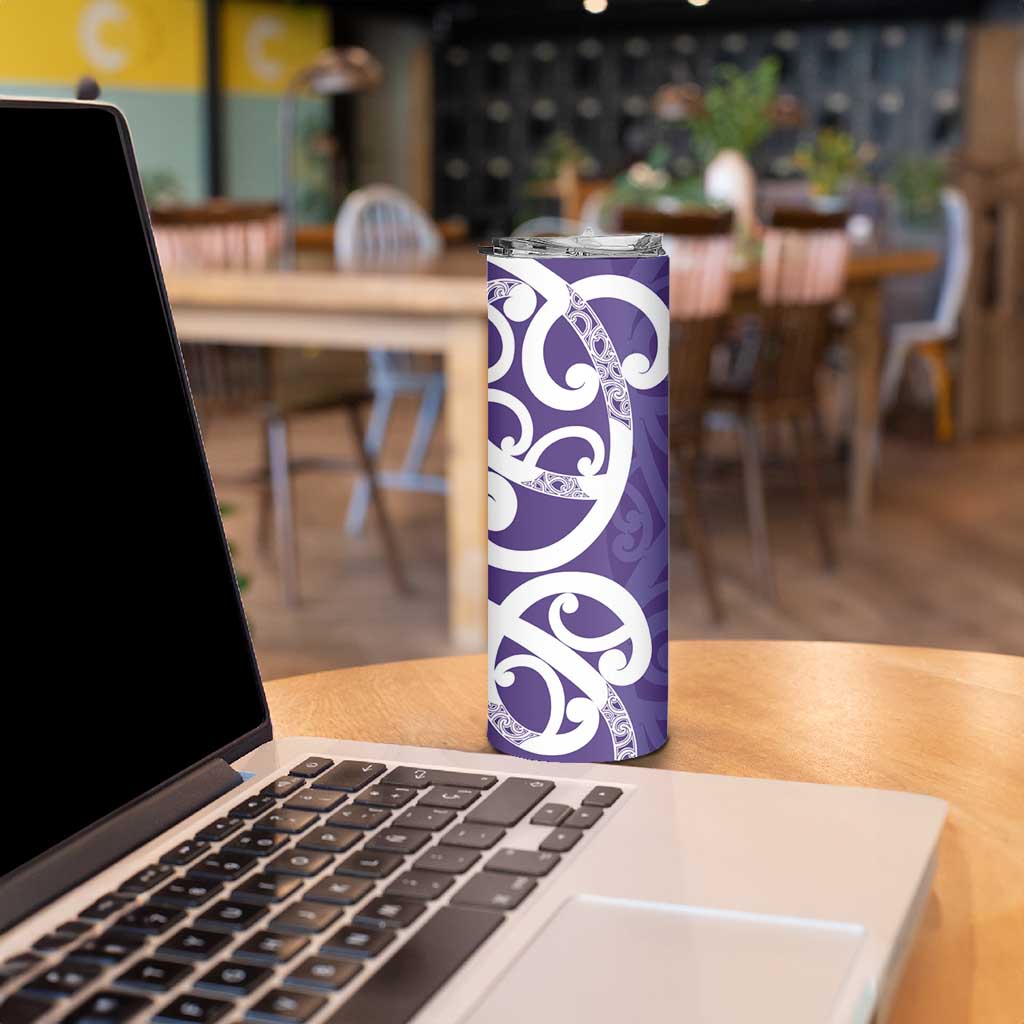 Violet Green Maori Skinny Tumbler Koru Kowhaiwhai - Polynesian Pride