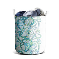 Paua Shell Maori Laundry Basket Koru Kowhaiwhai - Polynesian Pride