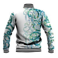 Paua Shell Maori Baseball Jacket Koru Kowhaiwhai - Polynesian Pride
