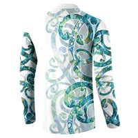 Paua Shell Maori Button Sweatshirt Koru Kowhaiwhai - Polynesian Pride