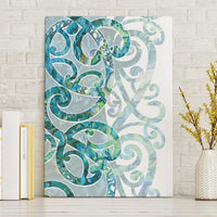 Paua Shell Maori Canvas Wall Art Koru Kowhaiwhai - Polynesian Pride
