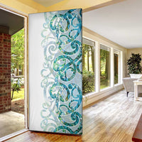 Paua Shell Maori Door Cover Koru Kowhaiwhai - Polynesian Pride