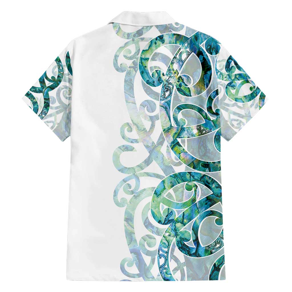 Paua Shell Maori Family Matching Long Sleeve Bodycon Dress and Hawaiian Shirt Koru Kowhaiwhai - Polynesian Pride