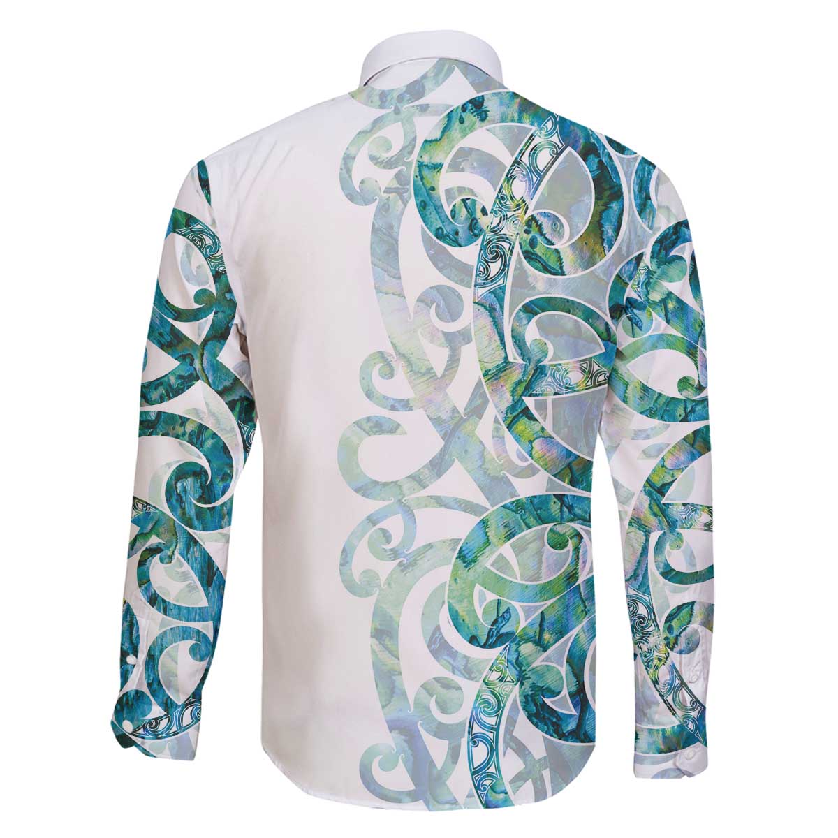 Paua Shell Maori Family Matching Off The Shoulder Long Sleeve Dress and Hawaiian Shirt Koru Kowhaiwhai - Polynesian Pride