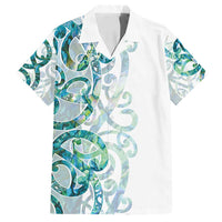 Paua Shell Maori Family Matching Puletasi and Hawaiian Shirt Koru Kowhaiwhai - Polynesian Pride