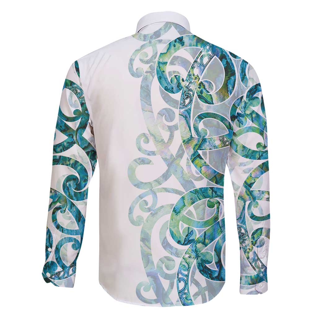 Paua Shell Maori Family Matching Short Sleeve Bodycon Dress and Hawaiian Shirt Koru Kowhaiwhai - Polynesian Pride