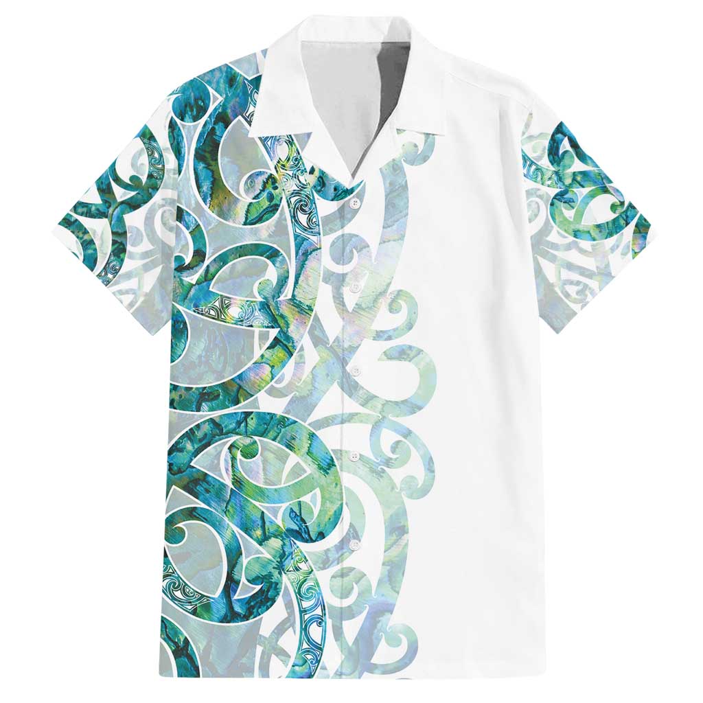 Paua Shell Maori Family Matching Summer Maxi Dress and Hawaiian Shirt Koru Kowhaiwhai - Polynesian Pride