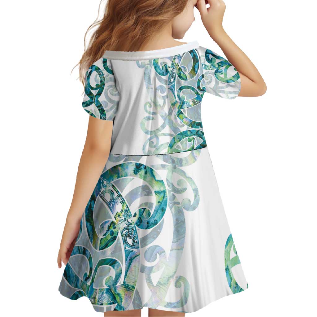 Paua Shell Maori Family Matching Tank Maxi Dress and Hawaiian Shirt Koru Kowhaiwhai - Polynesian Pride