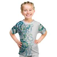 Paua Shell Maori Kid T Shirt Koru Kowhaiwhai - Polynesian Pride