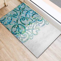 Paua Shell Maori Rubber Doormat Koru Kowhaiwhai - Polynesian Pride
