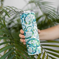 Paua Shell Maori Skinny Tumbler Koru Kowhaiwhai - Polynesian Pride