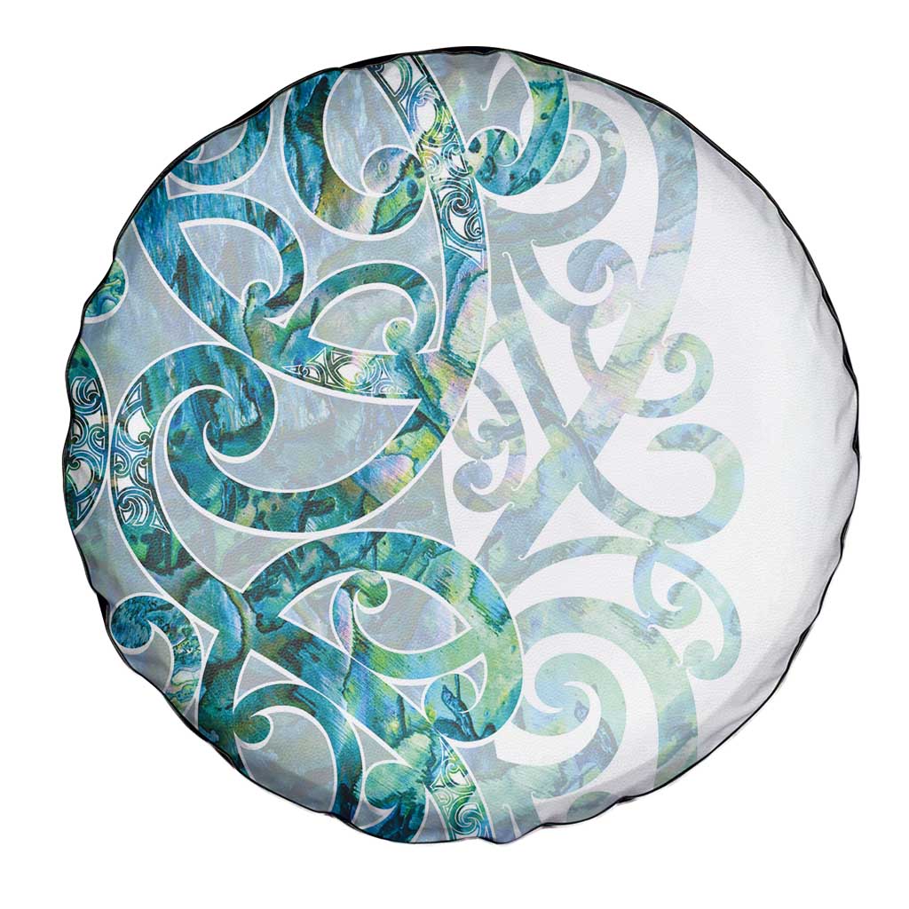 Paua Shell Maori Spare Tire Cover Koru Kowhaiwhai - Polynesian Pride