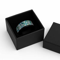 Paua Shell Maori Spinner Ring Koru Kowhaiwhai