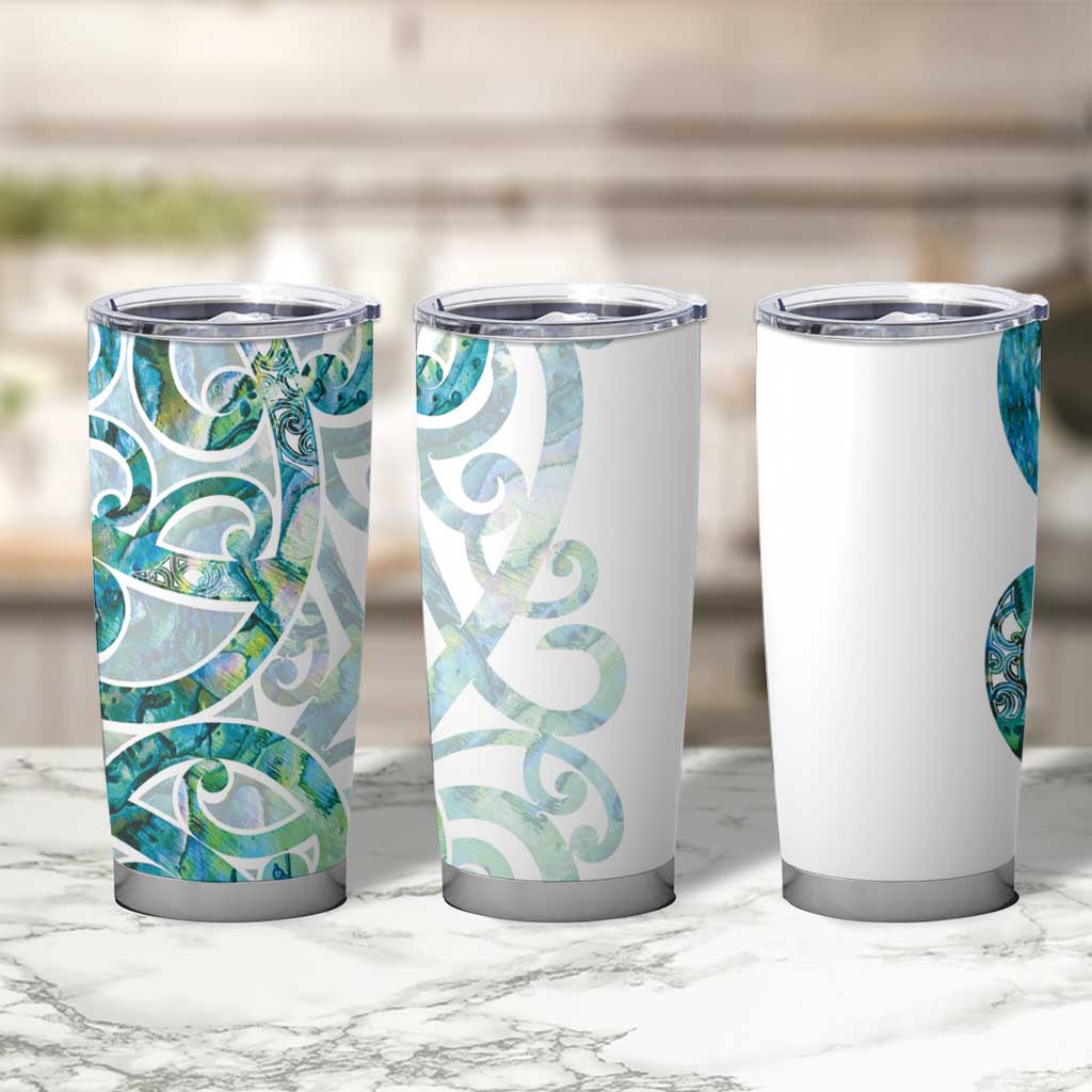 Paua Shell Maori Tumbler Cup Koru Kowhaiwhai - Polynesian Pride